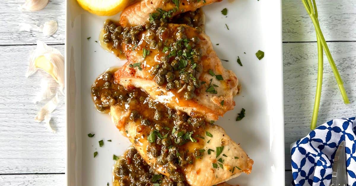 Paleo Garlic Chicken Piccata with Artichokes: Gluten-Free